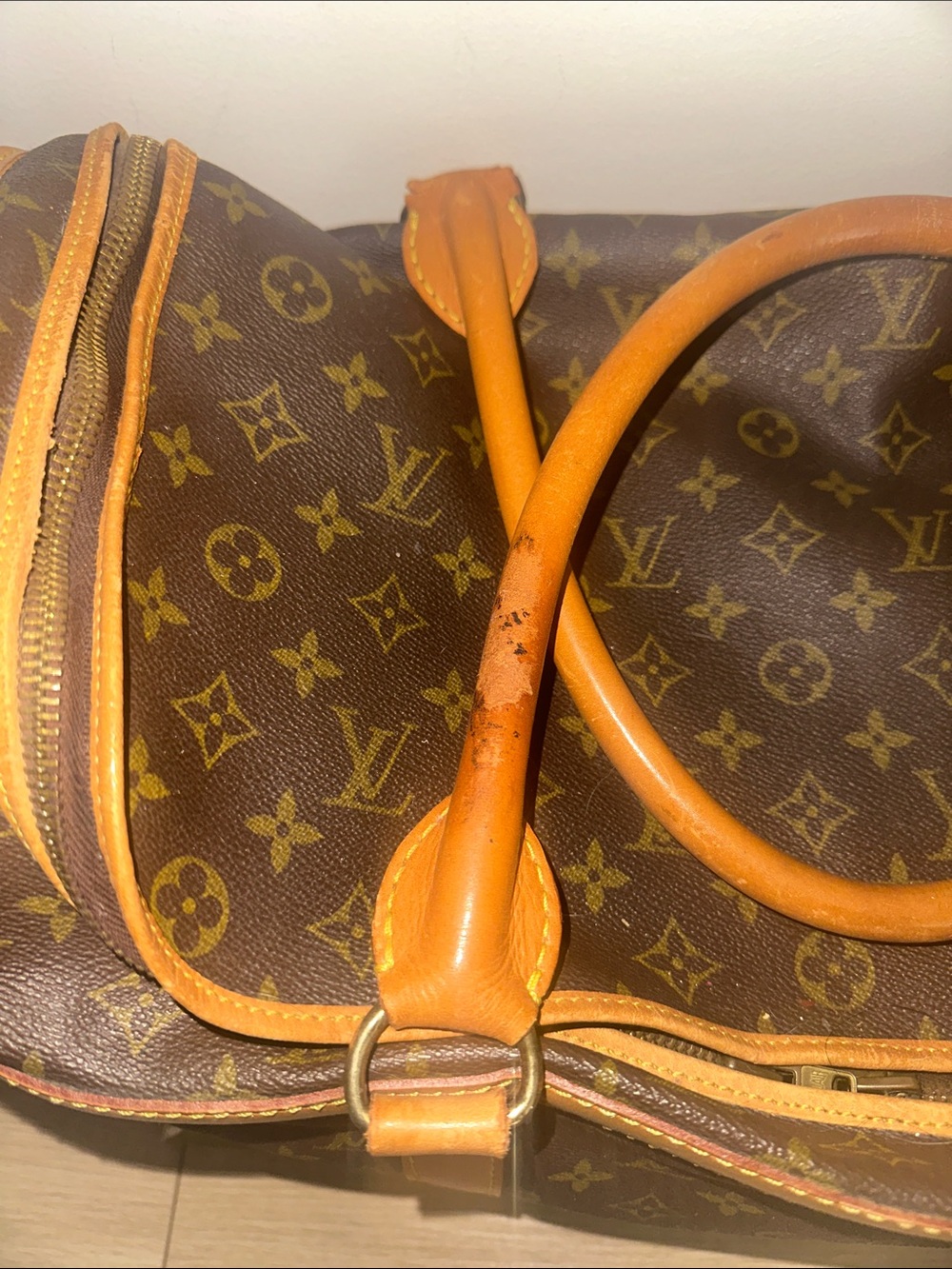 Vintage (1982) Louis Vuitton Brown and Tan Monogram Travel Bag - Picture 13 of 16